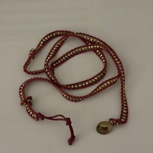 Pink and Gold Wrap Bracelet